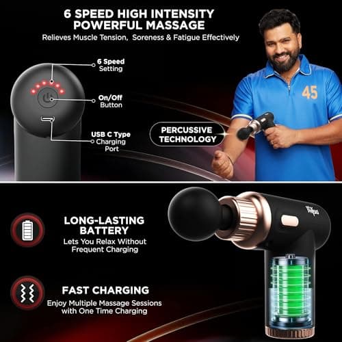 Dr Physio USA Dynamo 1034 Percussion Massage Gun — Deep Tissue Muscle Massager