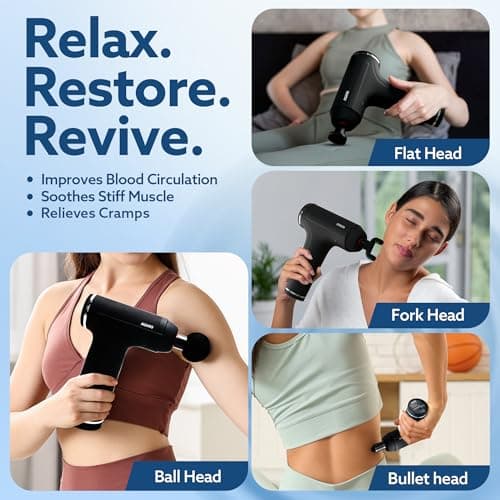 AGARO Galaxy Gun Massager — Rechargeable Handheld Percussion Massager