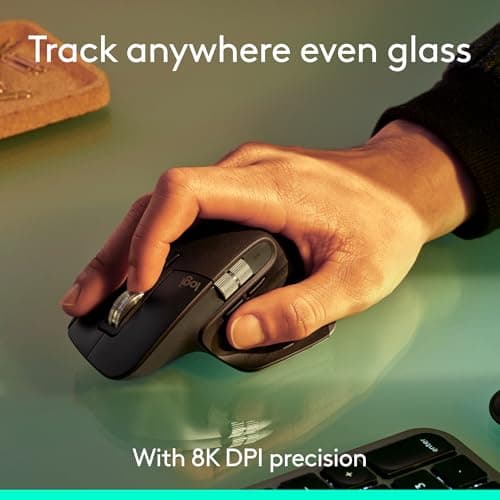 Logitech MX Master 3S Wireless Mouse — Bluetooth Edition, Ultra-Fast Scrolling, 8K DPI, Ergonomic