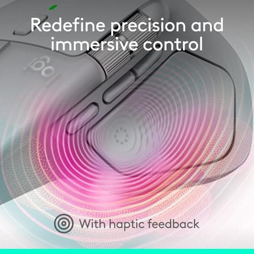 Logitech MX Master 4 Wireless Mouse — Haptic Feedback, Ultra-Fast Scrolling, USB-C Charging