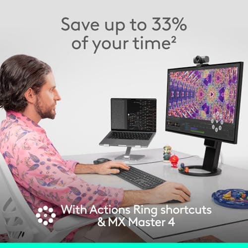 Logitech MX Master 4 Wireless Mouse — Haptic Feedback, Ultra-Fast Scrolling, USB-C Charging