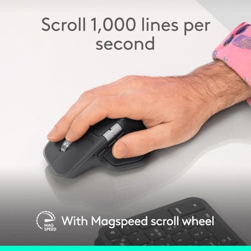 Logitech MX Master 4 Wireless Mouse — Haptic Feedback, Ultra-Fast Scrolling, USB-C Charging