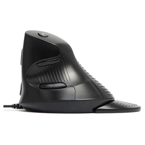 DeLUX Wired Vertical Ergonomic Mouse — 6 Programmable Buttons, 4200DPI, Removable Palm Rest