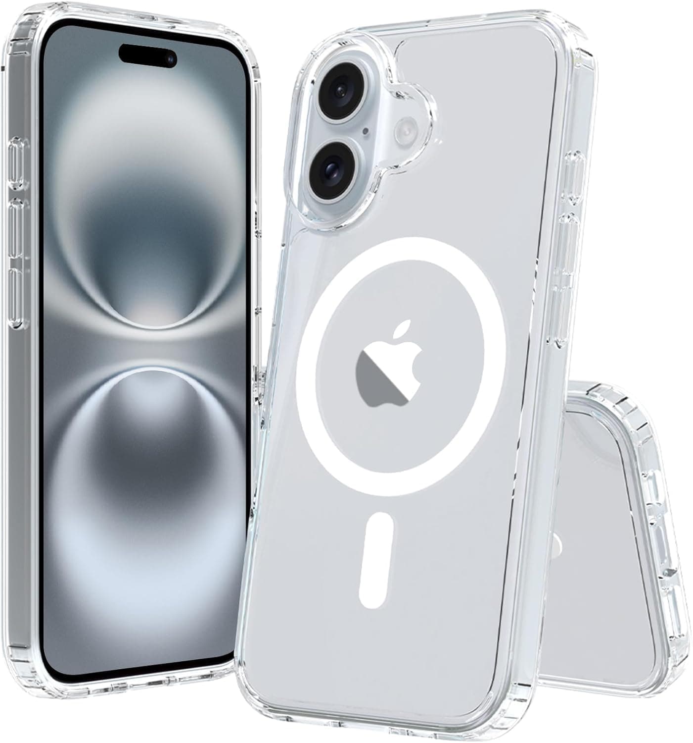 QsmQam Ultra Hybrid MagSafe Clear Case for iPhone 16 - Military Grade Protection