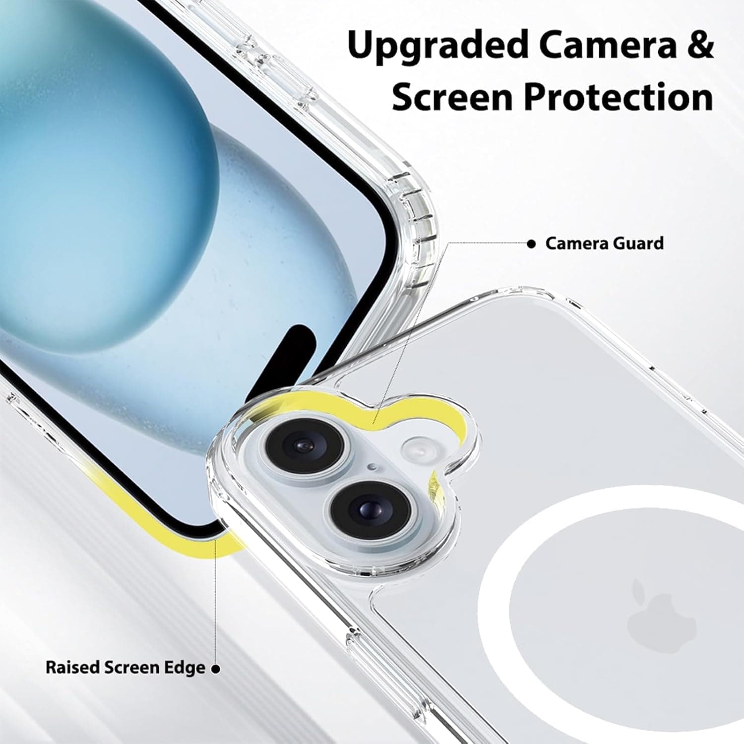 QsmQam Ultra Hybrid MagSafe Clear Case for iPhone 16 - Military Grade Protection