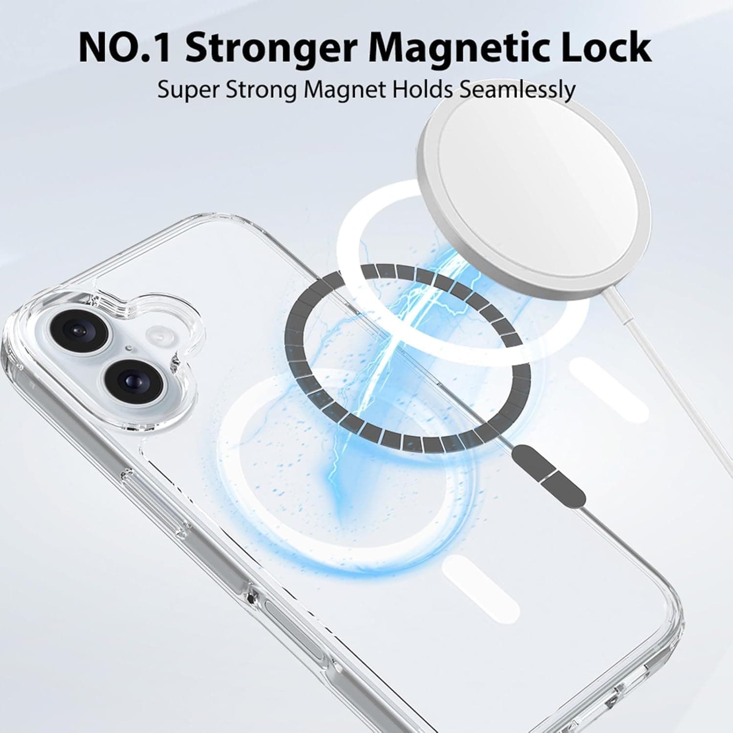 QsmQam Ultra Hybrid MagSafe Clear Case for iPhone 16 - Military Grade Protection