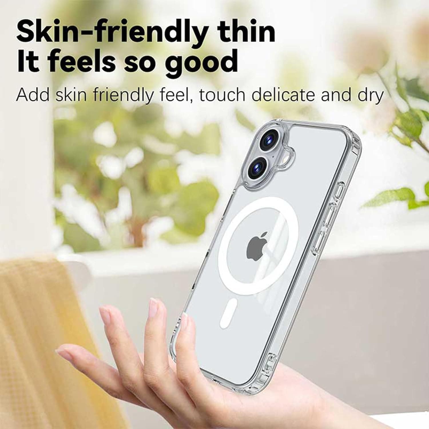 QsmQam Ultra Hybrid MagSafe Clear Case for iPhone 16 - Military Grade Protection