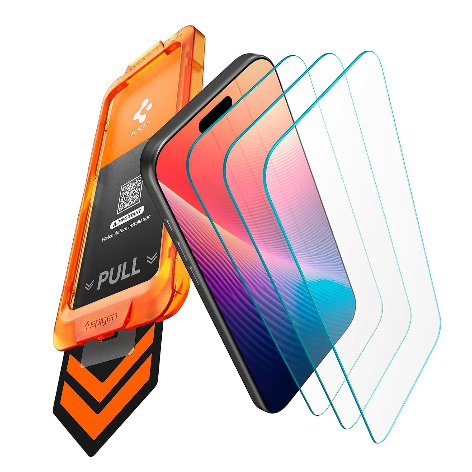 Spigen AlignMaster Tempered Glass Screen Protector for iPhone 17 (3 Pack)