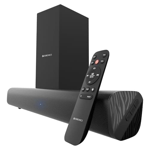 Zebronics 90W Compact Soundbar with Dual Driver & Wired Subwoofer