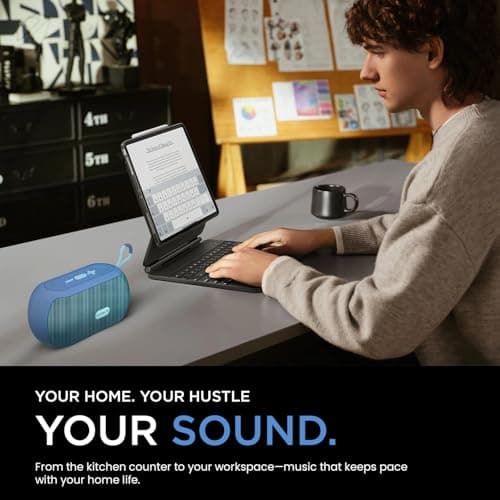 HAMMER Wave 10W Portable Bluetooth Speaker with Deep Bass & RGB Lights