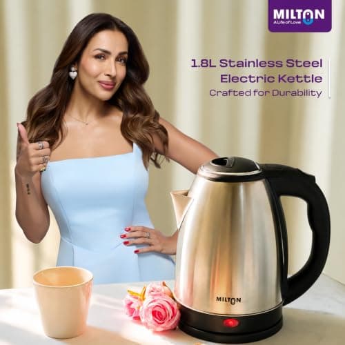 Milton Rapid Electric Kettle 1.8L Stainless Steel with Auto Cut-Off