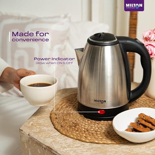 Milton Rapid Electric Kettle 1.8L Stainless Steel with Auto Cut-Off