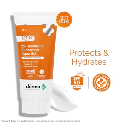 The Derma Co 1% Hyaluronic Sunscreen Aqua Gel SPF 50 PA++++