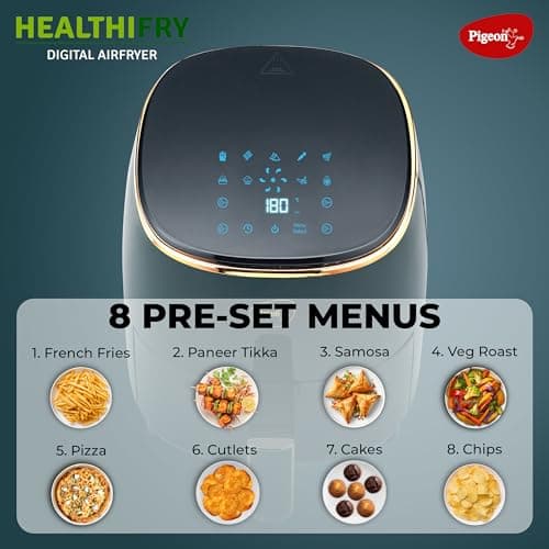 Pigeon Healthifry Digital Air Fryer 4.2 Litre with 360 Degree Rapid Air Tech