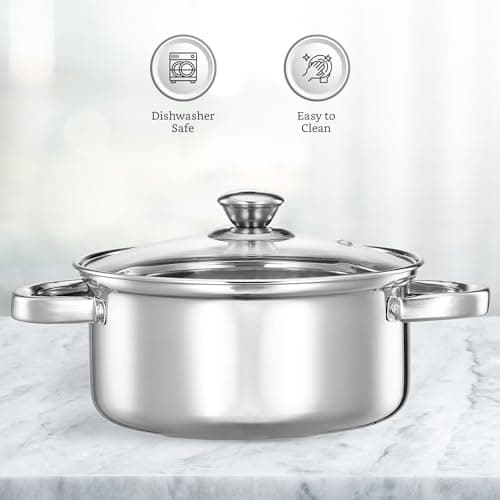 Amazon Brand Solimo Stainless Steel Insulated Casserole Set of 3