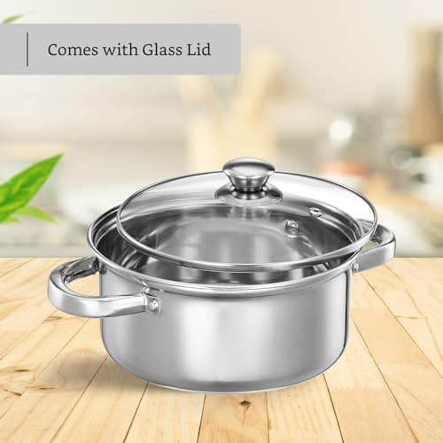 Amazon Brand Solimo Stainless Steel Insulated Casserole Set of 3