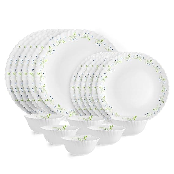 Cello Tropical Lagoon Dazzle Opalware Dinner Set 18 Pieces